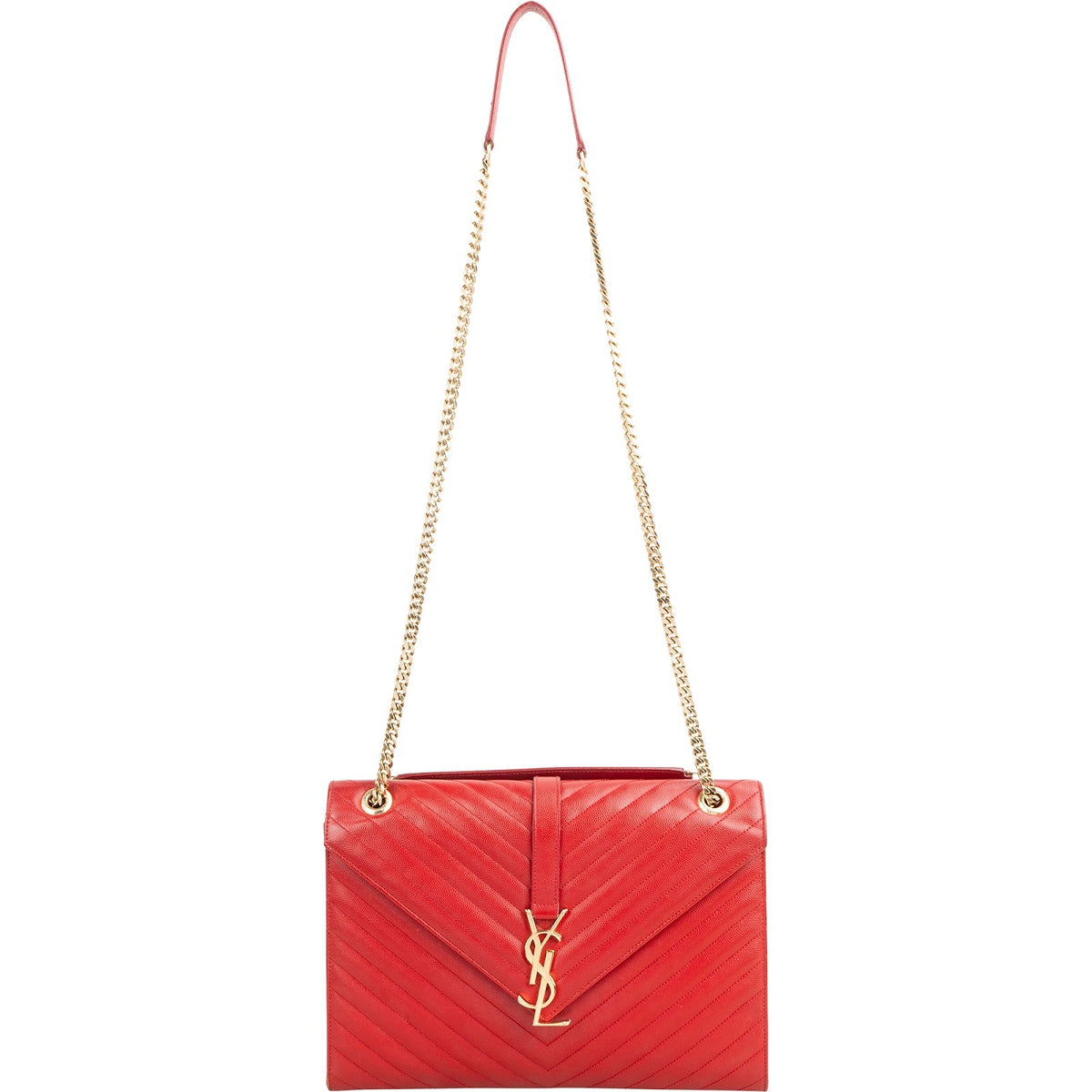 Yves Saint Laurent Grain de Poudre Textured Leather Envelope Crossbody Bag