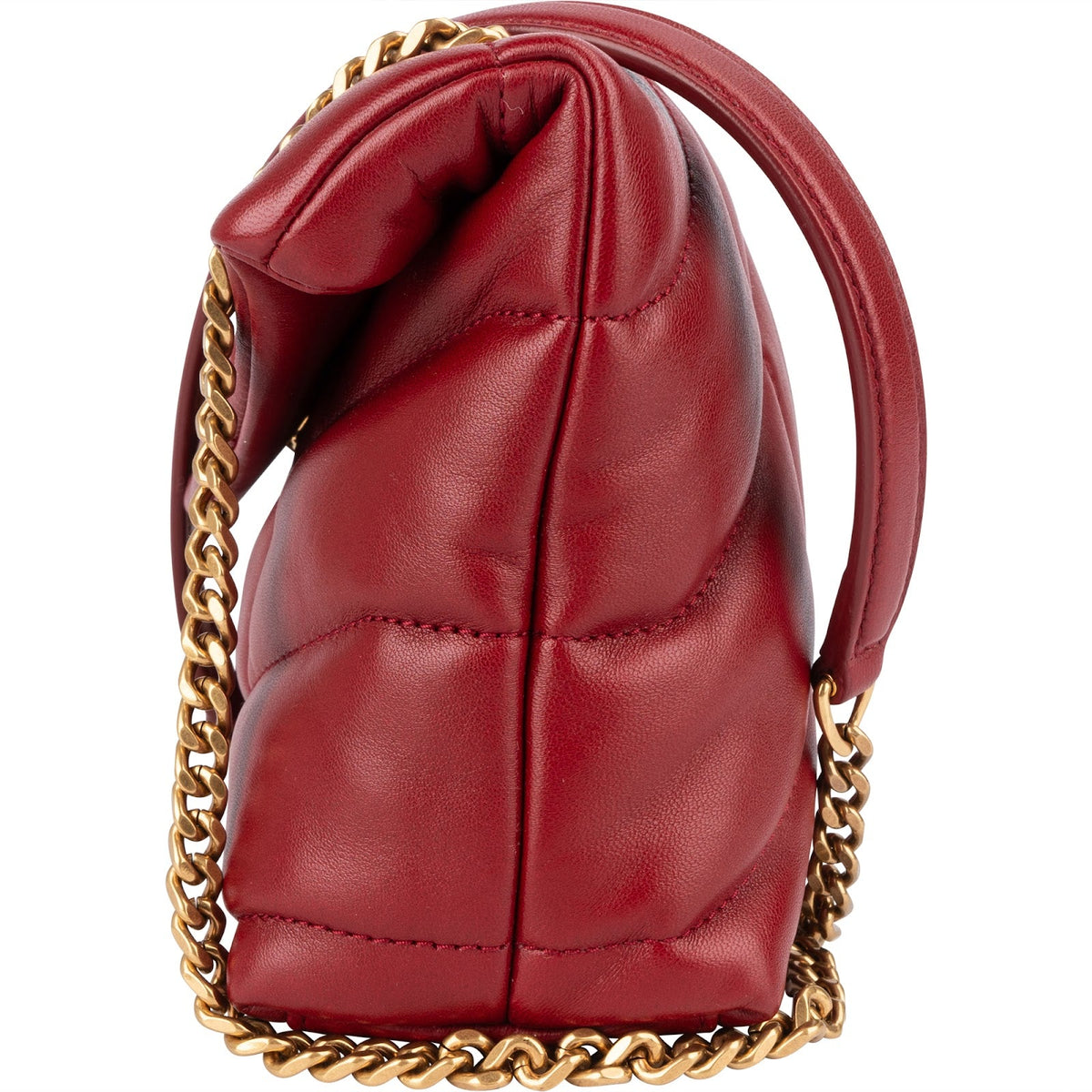 Saint Laurent Loulou Small aus gestepptem Leder – Ansicht 5