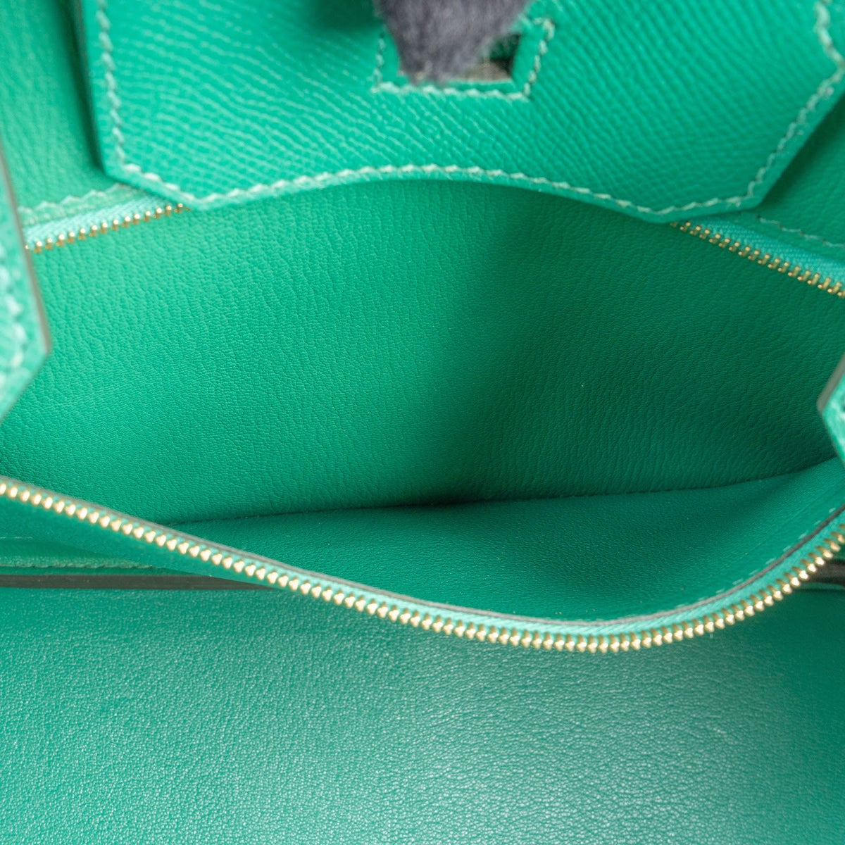 Borsa Birkin 30 Hermès in pelle Epsom color Vert Vertigo con hardware oro