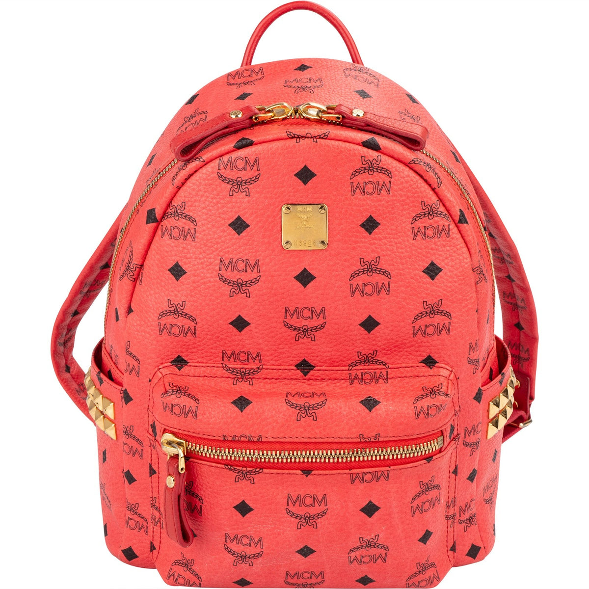 MCM Monogram Visetos Stark Side Studs Mini aus Visetos-Canvas und Leder – Vorderansicht