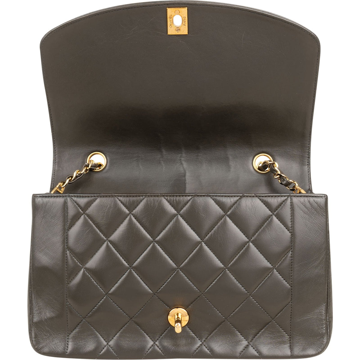 Chanel Lammleder Gold Diana Single Flap Umhängetasche, Bild 10 von 16