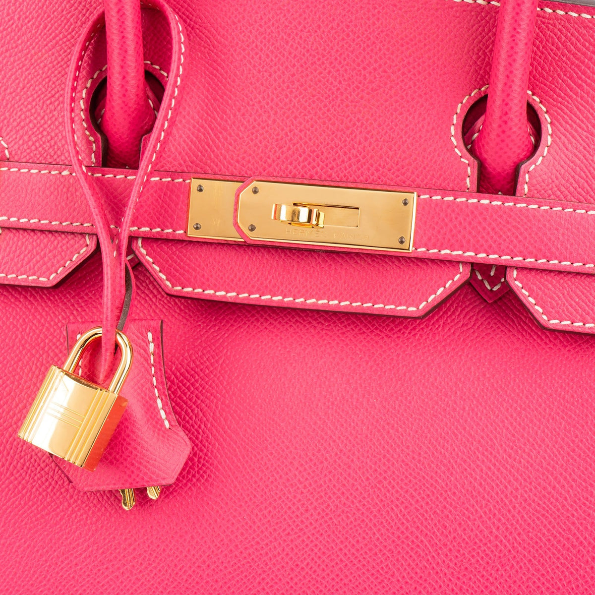 Hermès Birkin 30 handtas van Rose Tyrien Epsom-leer