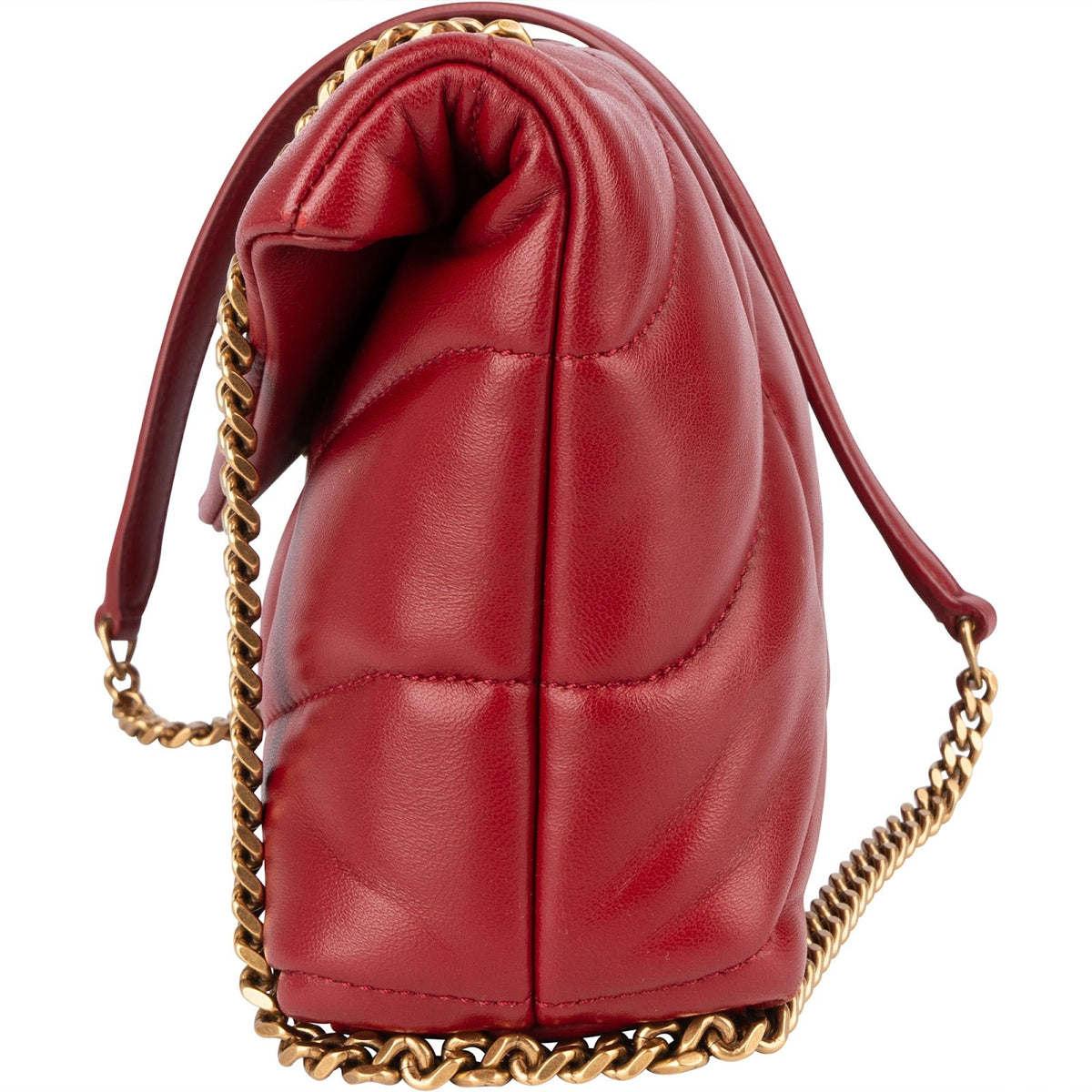 Saint Laurent Loulou kleine schoudertas van gewatteerd leer