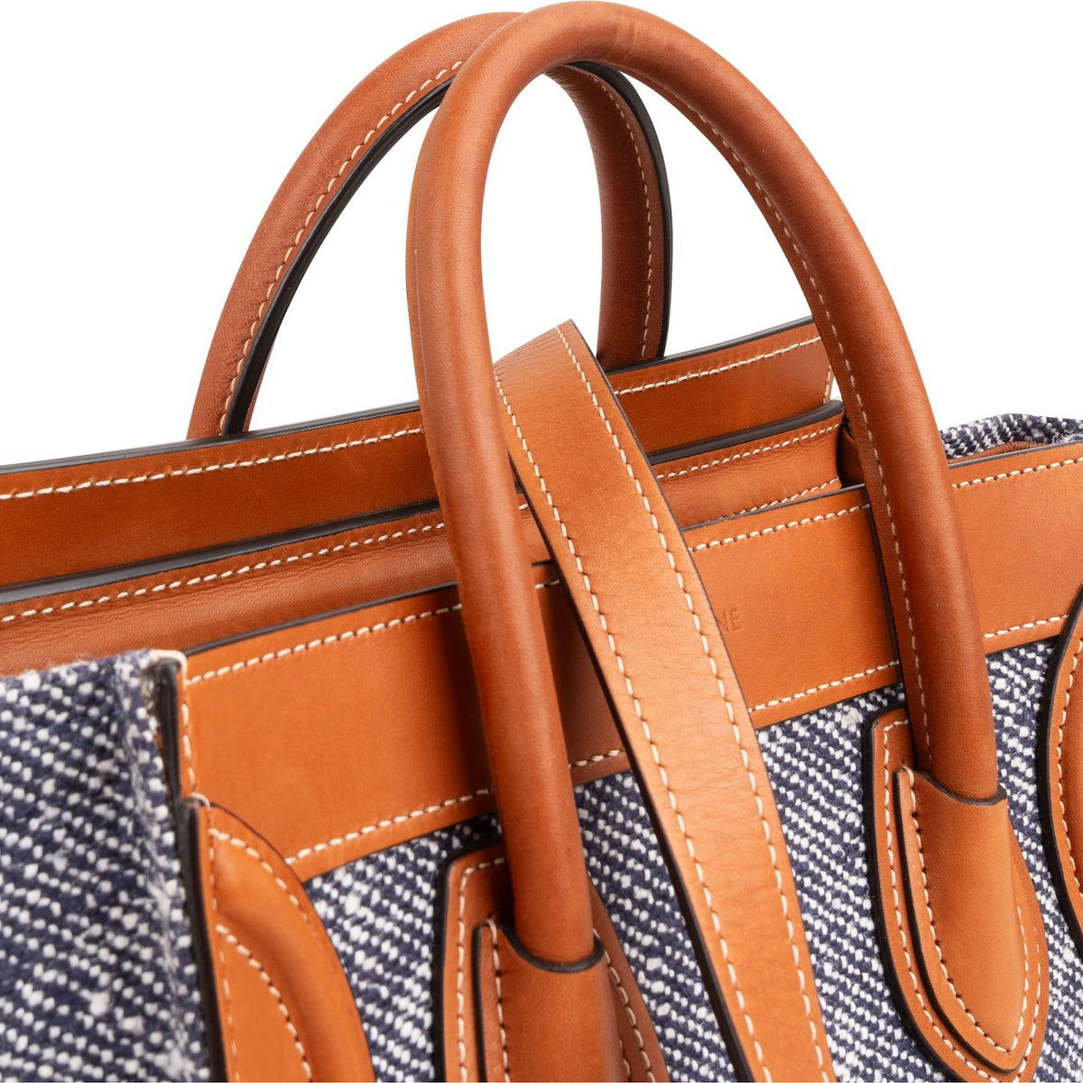 Bolso Nano Luggage de algodón y piel de Celine