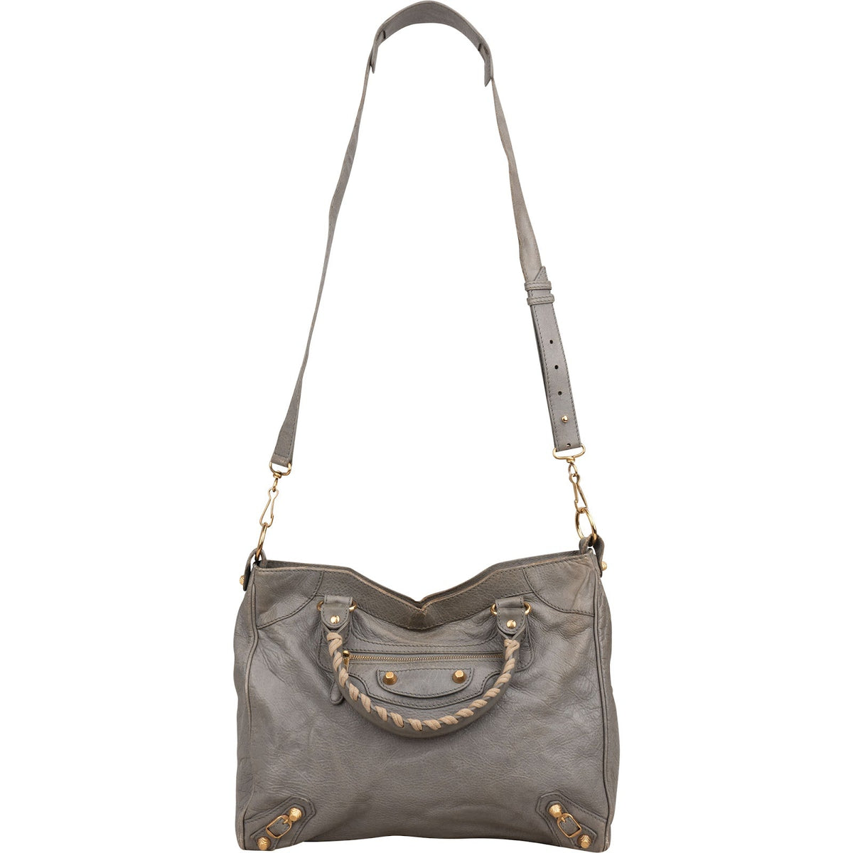 Balenciaga Grau Leder City Jumbo Handtasche, Bild 8 von 12