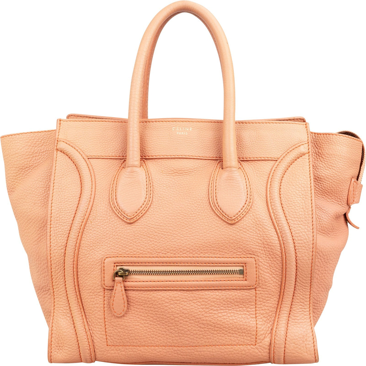 Céline Mini Luggage Tote handtas van generfd kalfsleer