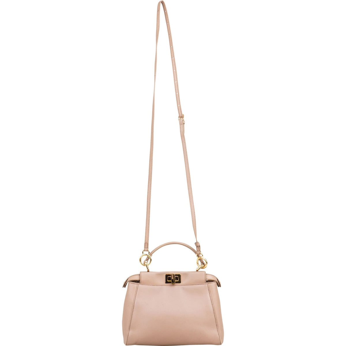 Fendi Leather Peekaboo Mini Handbag