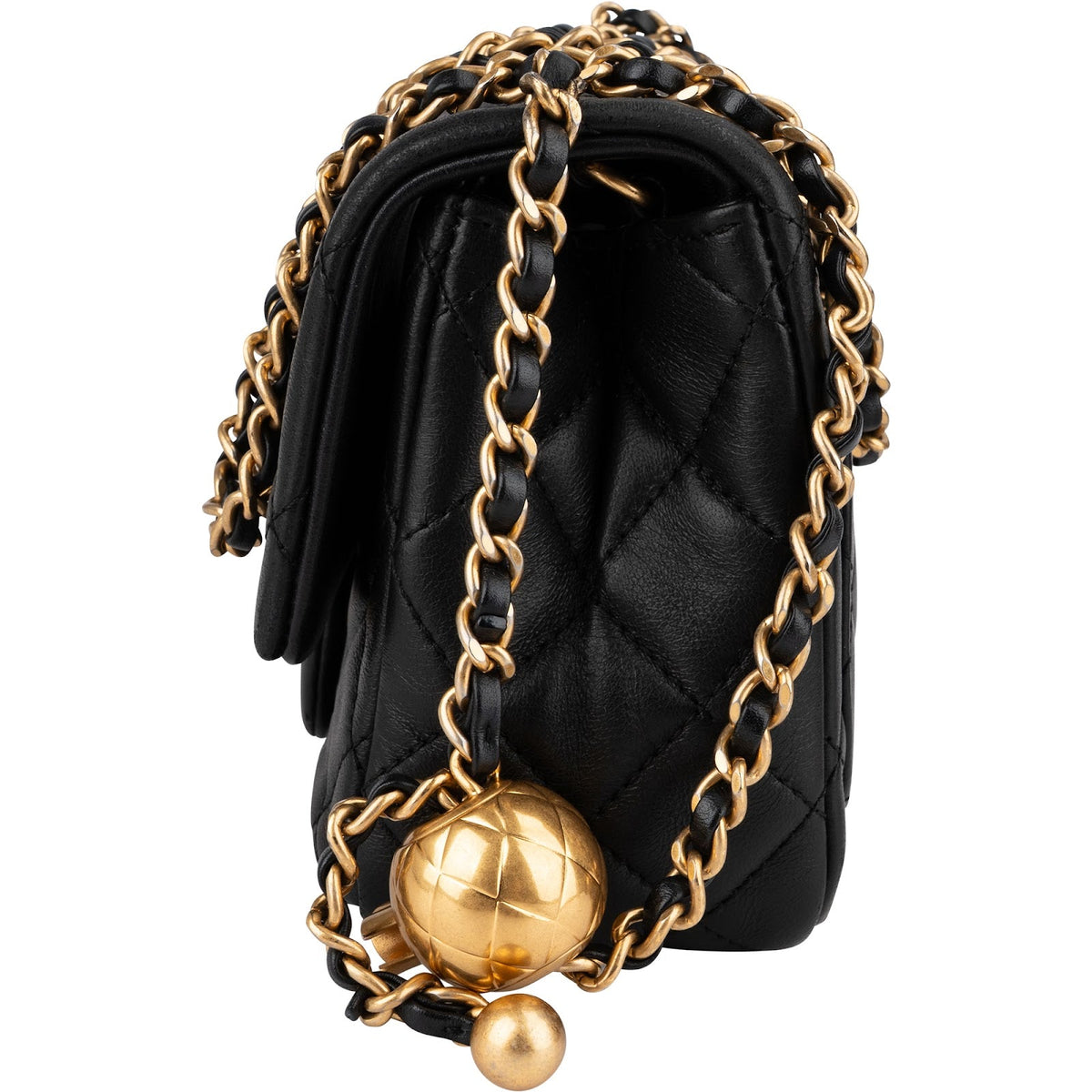 Borsa a tracolla Chanel Small Rectangular Single Flap in pelle di agnello trapuntata