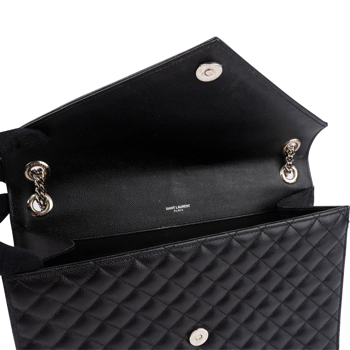 Borsa a tracolla grande Envelope di Saint Laurent in pelle martellata trapuntata