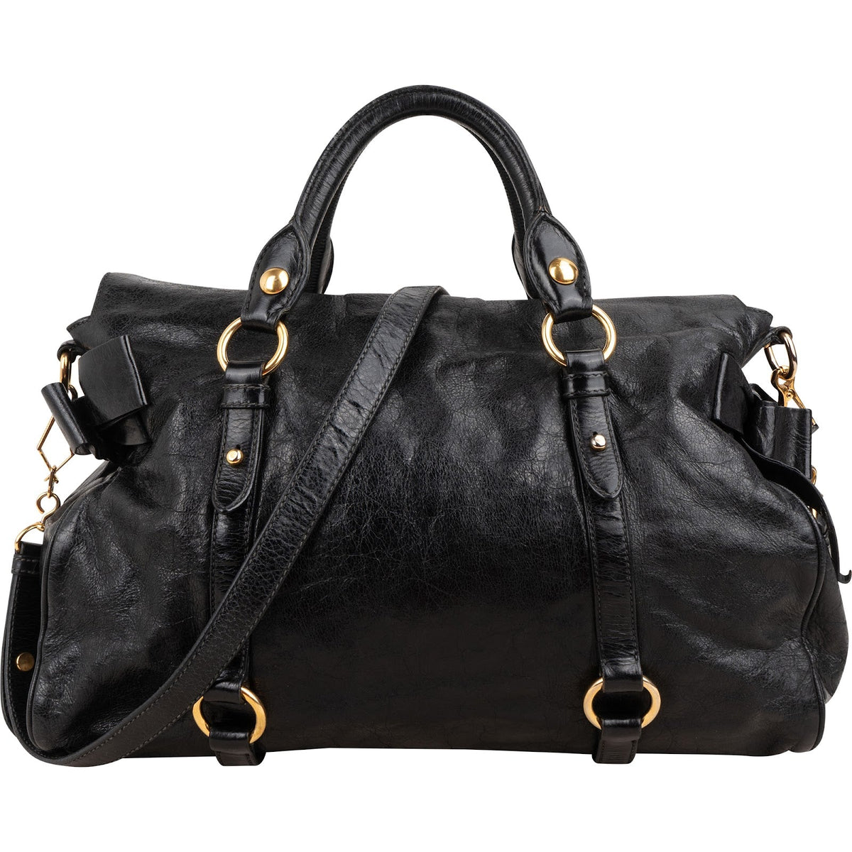 Miu Miu Vitello Lux Leder Satchel Handtasche, Bild 4 von 11