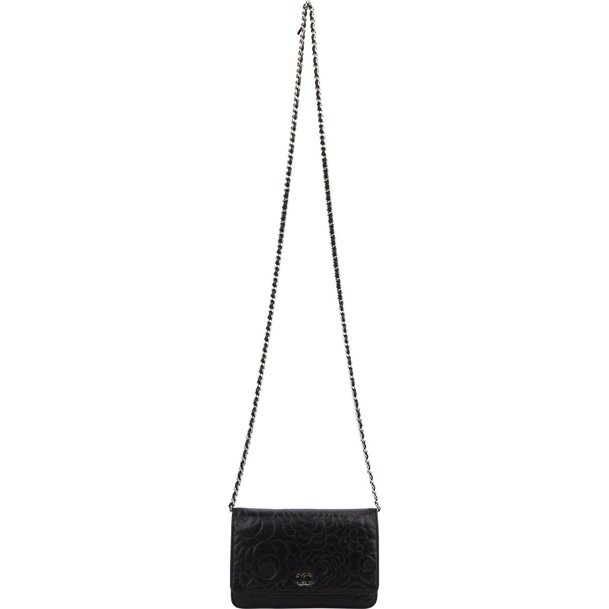 Chanel Camellia Embossed Wallet on Chain Umhängetasche, Bild 10 von 14