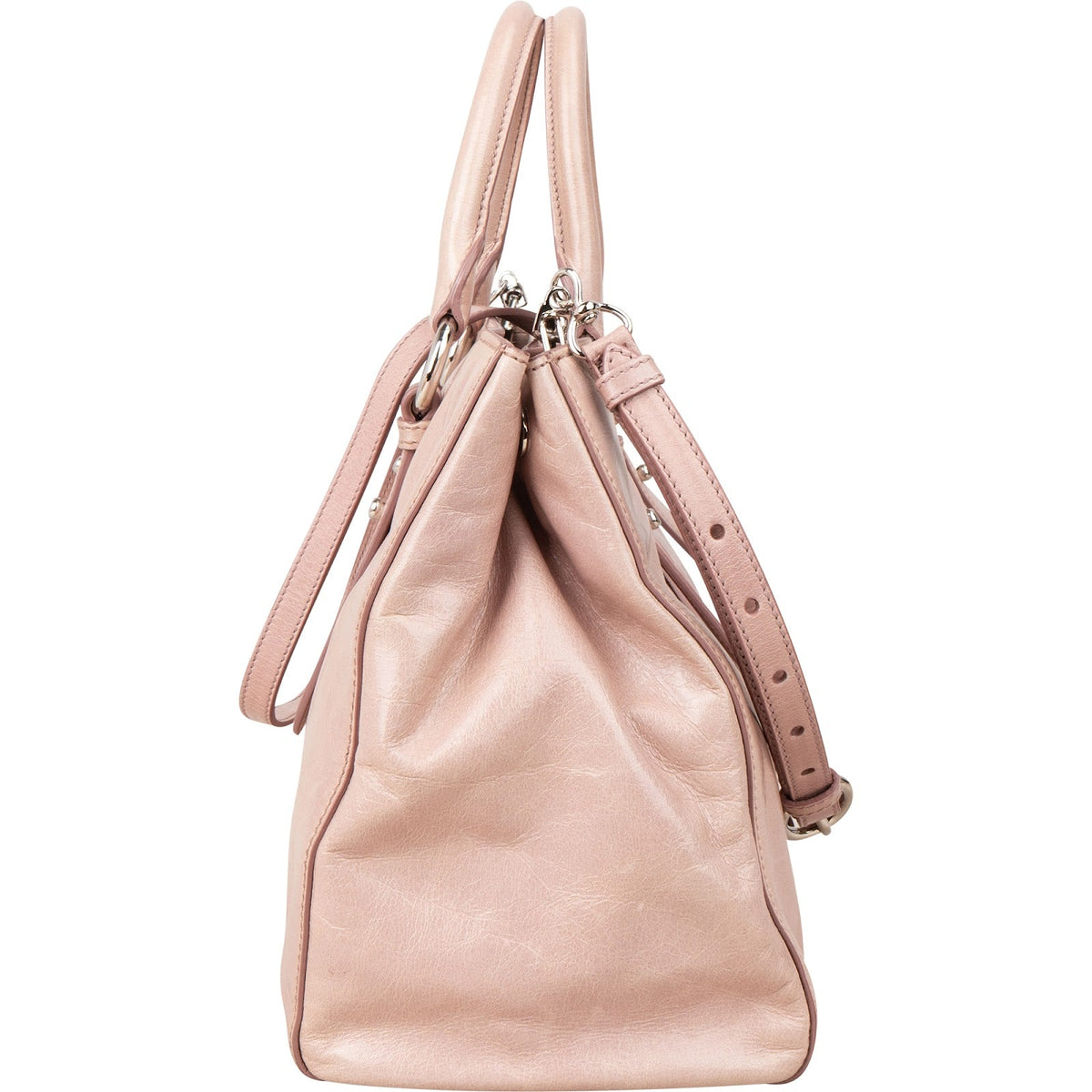 Bolso tote satchel de piel Miu Miu Vitello Lux Shine