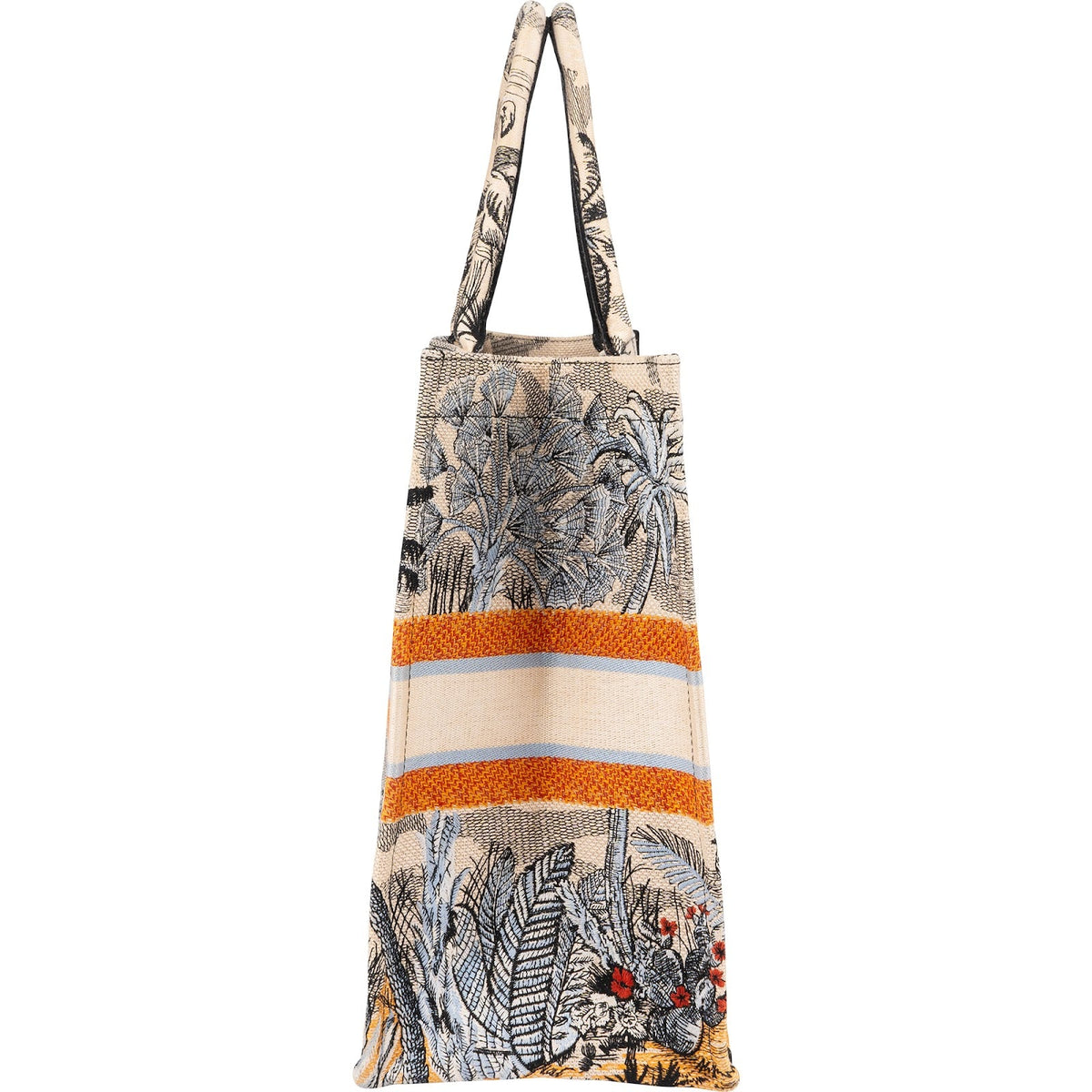 Bolso de mano Dioriviera Tropical Book Tote de lona bordada de Christian Dior