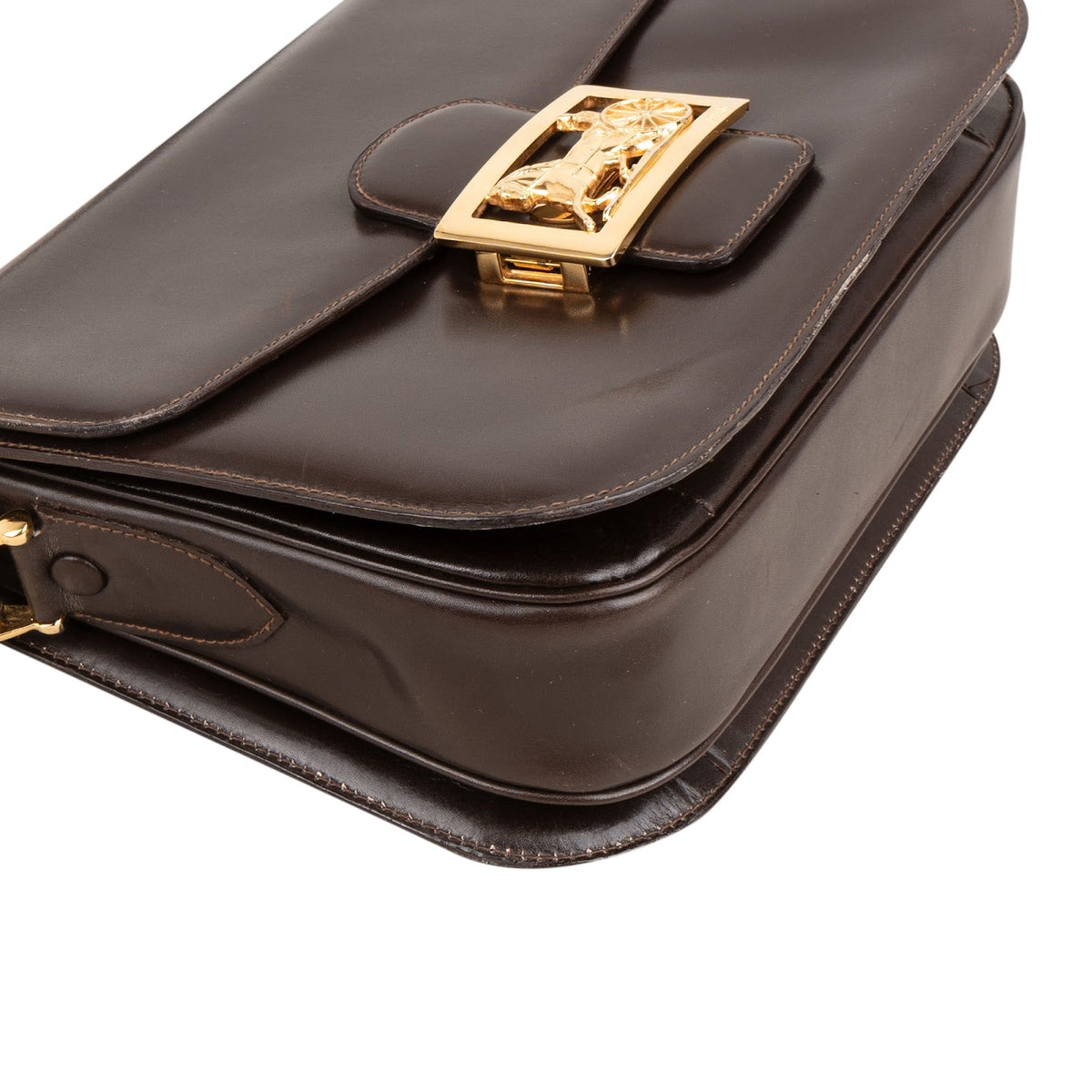 Celine Boxcalf Leder Horse Carriage Schultertasche, Bild 6 von 9