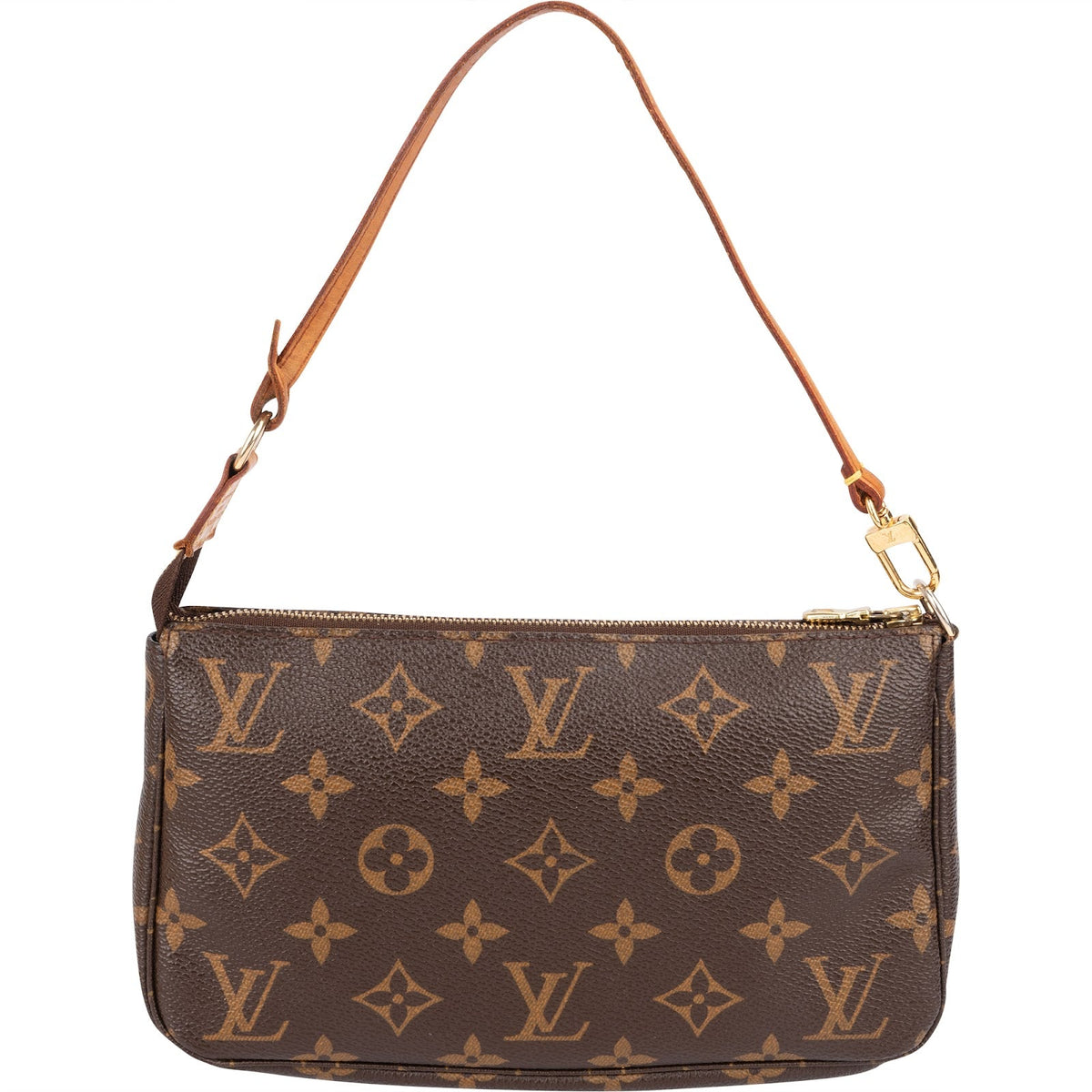 Louis Vuitton Monogram Canvas Pochette Accessoires aus Monogram Canvas und Vachetta-Leder – Vorderansicht