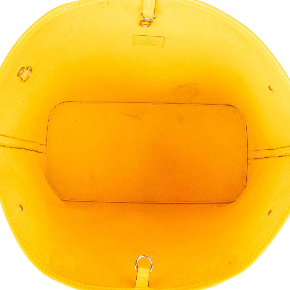 Sac à épaule Neverfull MM Louis Vuitton en cuir épi jaune