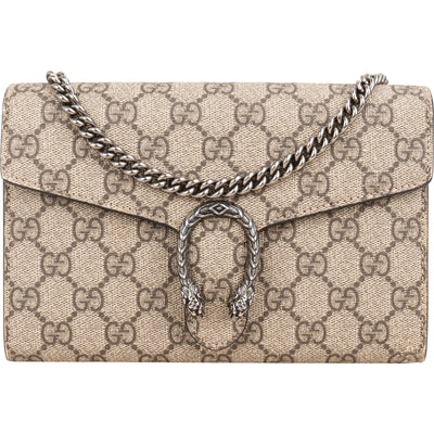Gucci GG Supreme Canvas Dionysus Wallet on Chain Crossbody Bag