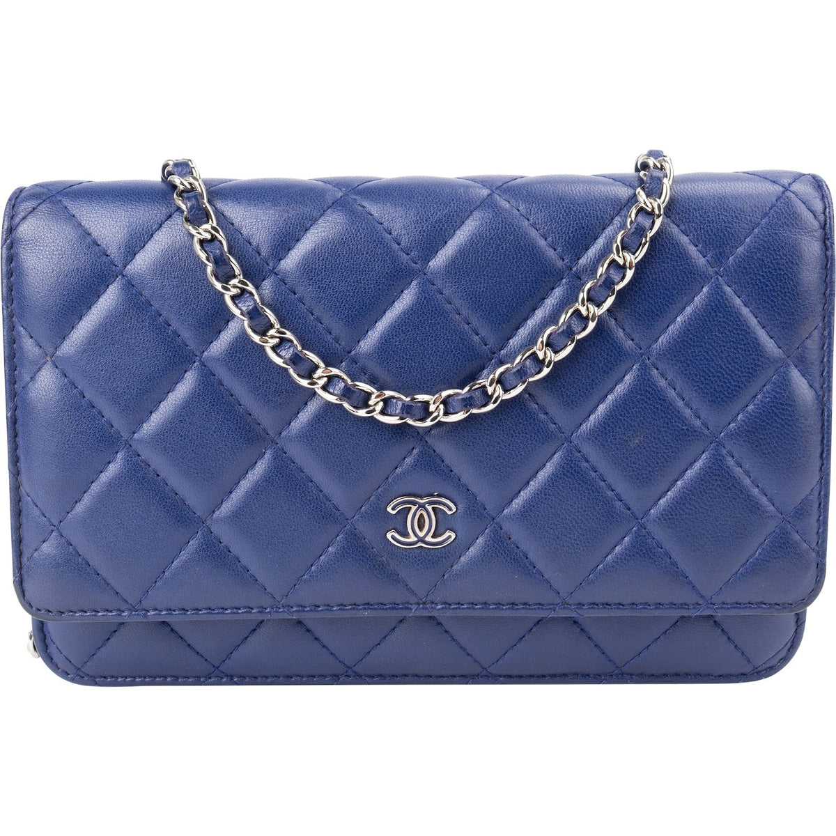 Bolso cruzado Chanel Wallet on Chain de piel de cordero acolchada
