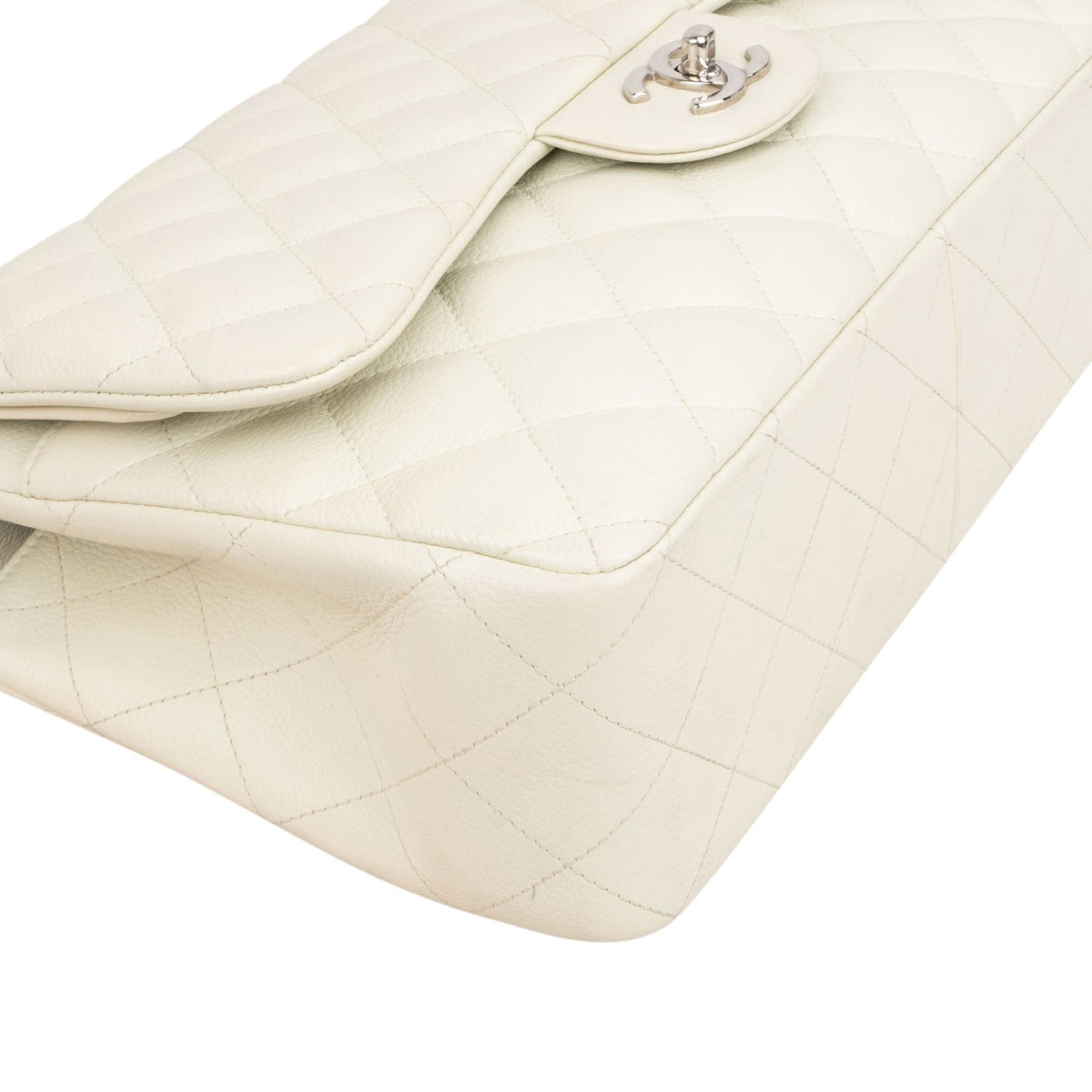 Chanel Jumbo Double Flap aus gestepptem Caviar-Leder – Ansicht 9