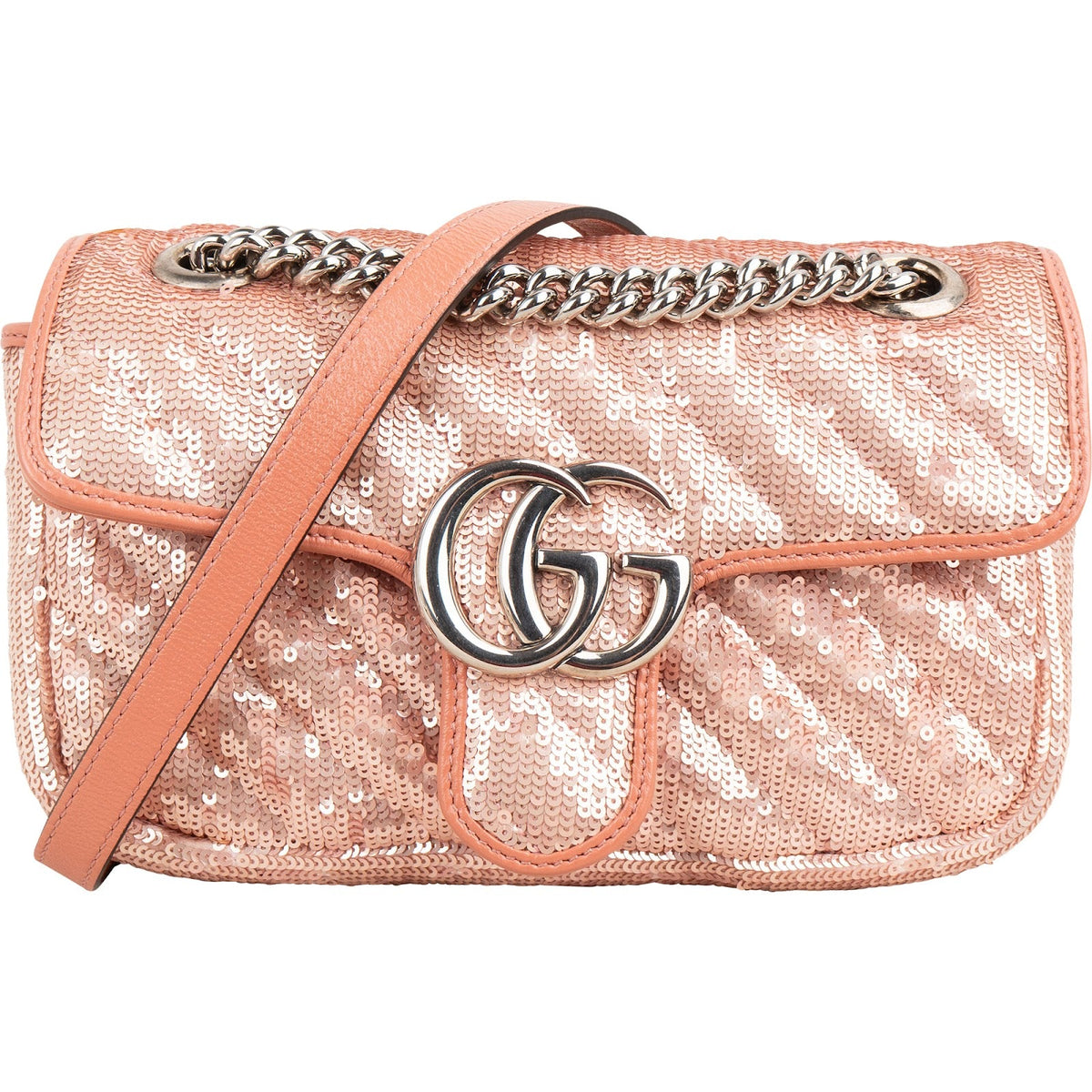 Gucci GG Marmont Small mit Pailletten – Vorderansicht