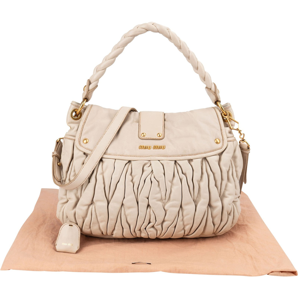 Miu Miu Matelassé Leather Coffer Handbag