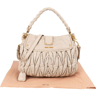 Miu Miu Matelassé Leather Coffer Handbag
