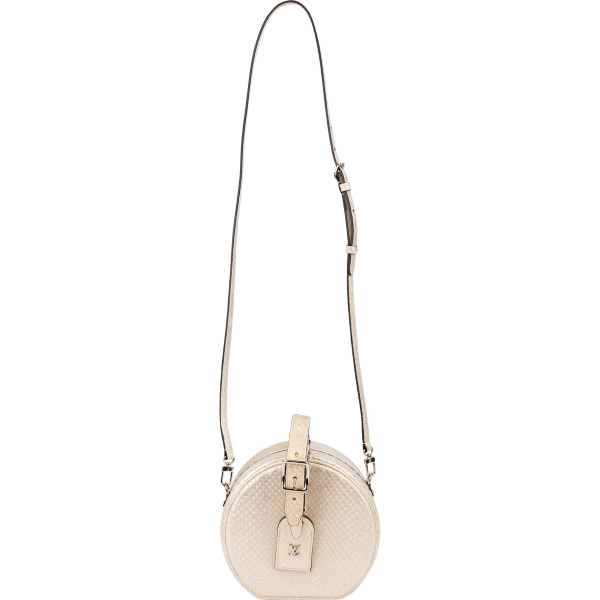 Borsa a tracolla Louis Vuitton Nano Boite Chapeau in pelle di pitone