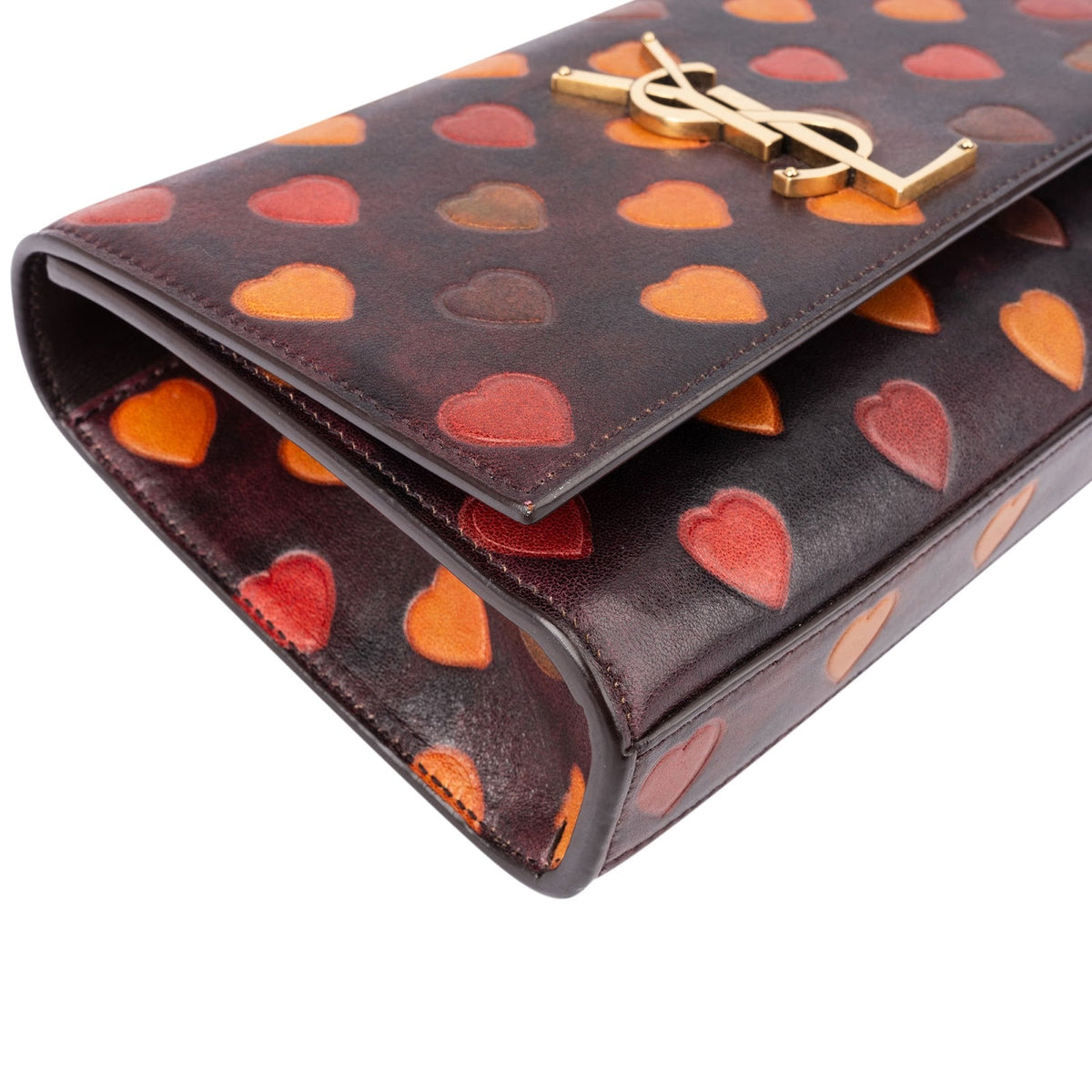 Saint Laurent Kate schoudertas van leer met hartjesprint