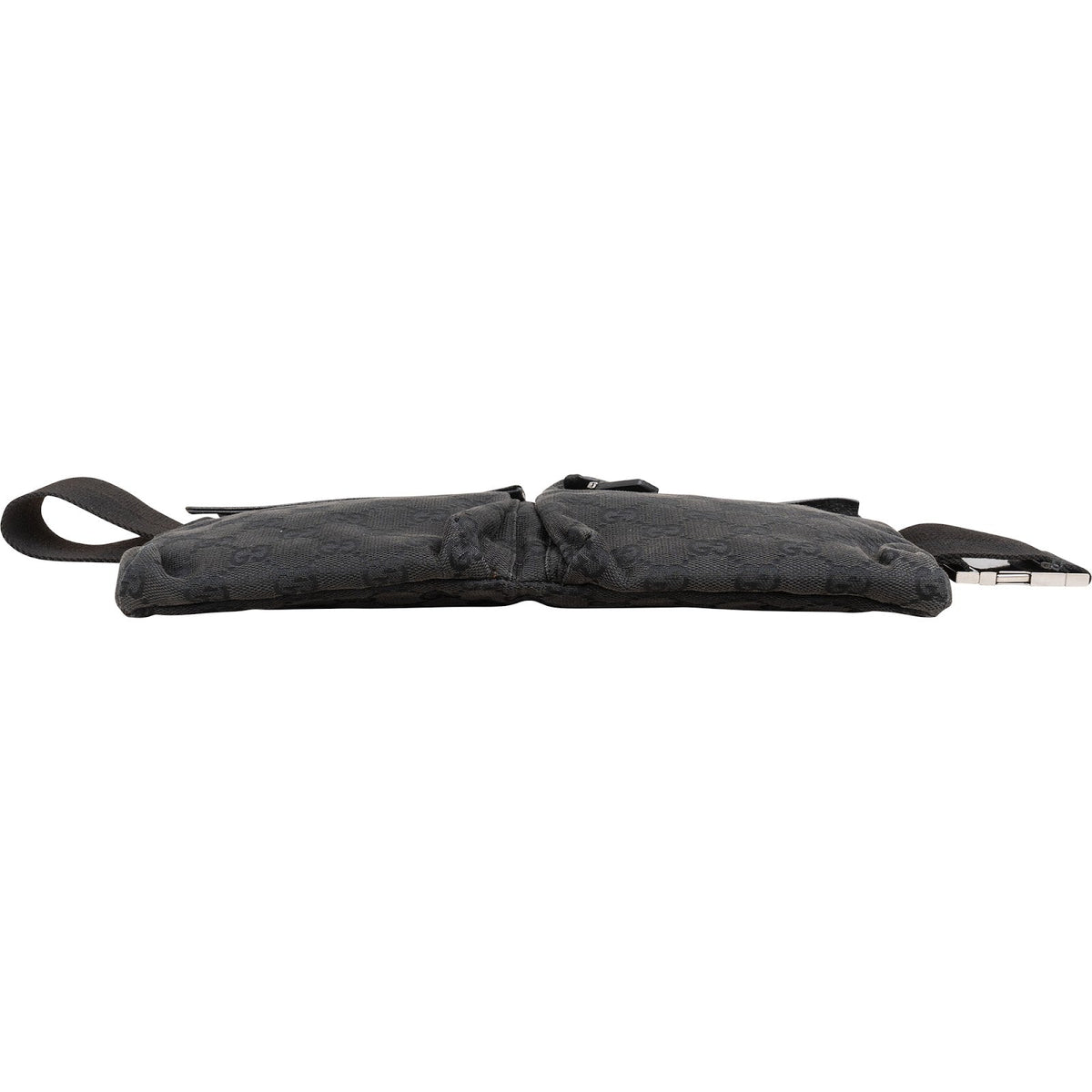 Bolso bandolera Gucci riñonera en lona GG Monogram negra