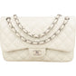 Chanel Jumbo Double Flap aus gestepptem Caviar-Leder – Vorderansicht
