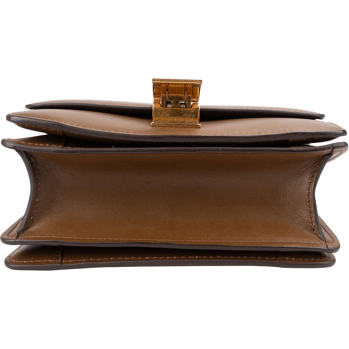 Celine Brown Calfskin Small Classic Box Crossbody Bag