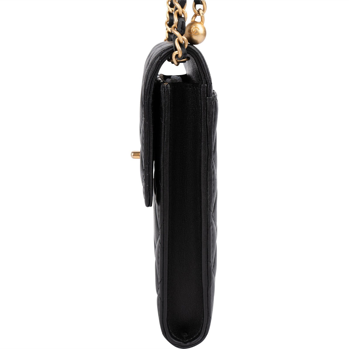 Chanel gewatteerde lamsleren telefoonhouder Chain crossbody tas