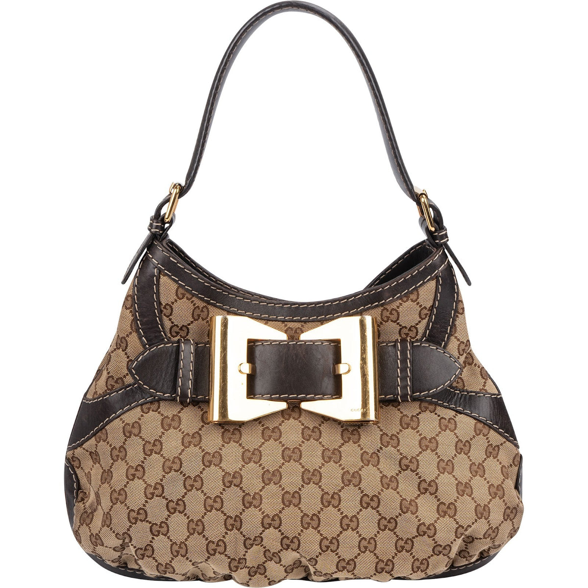 Sac hobo Gucci Large Buckle en toile GG