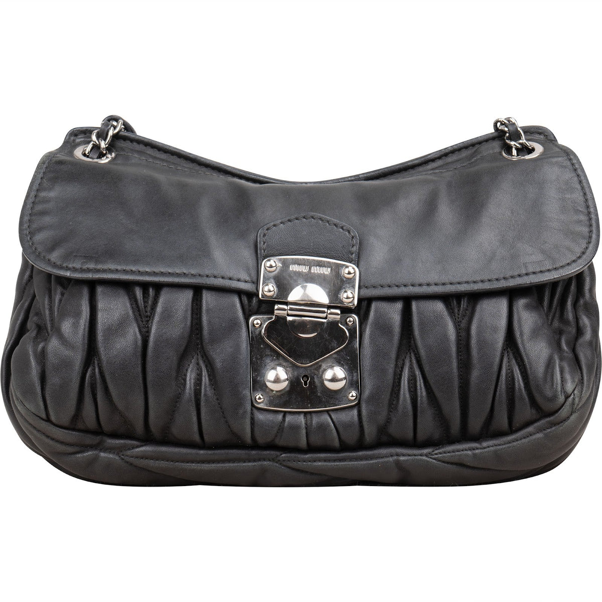 Miu Miu Matelassé leren hobo crossbodytas