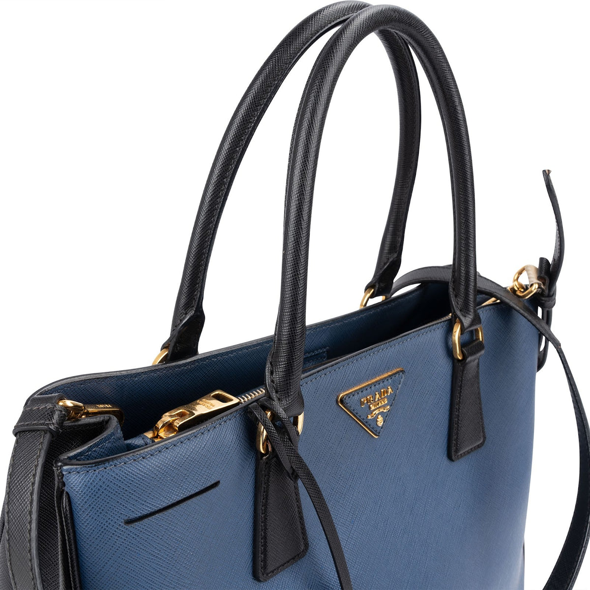 Sac à main Prada Galleria en cuir Saffiano bicolore