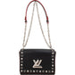 Louis Vuitton Noir Epi Leather Studded Twist MM Crossbody Bag