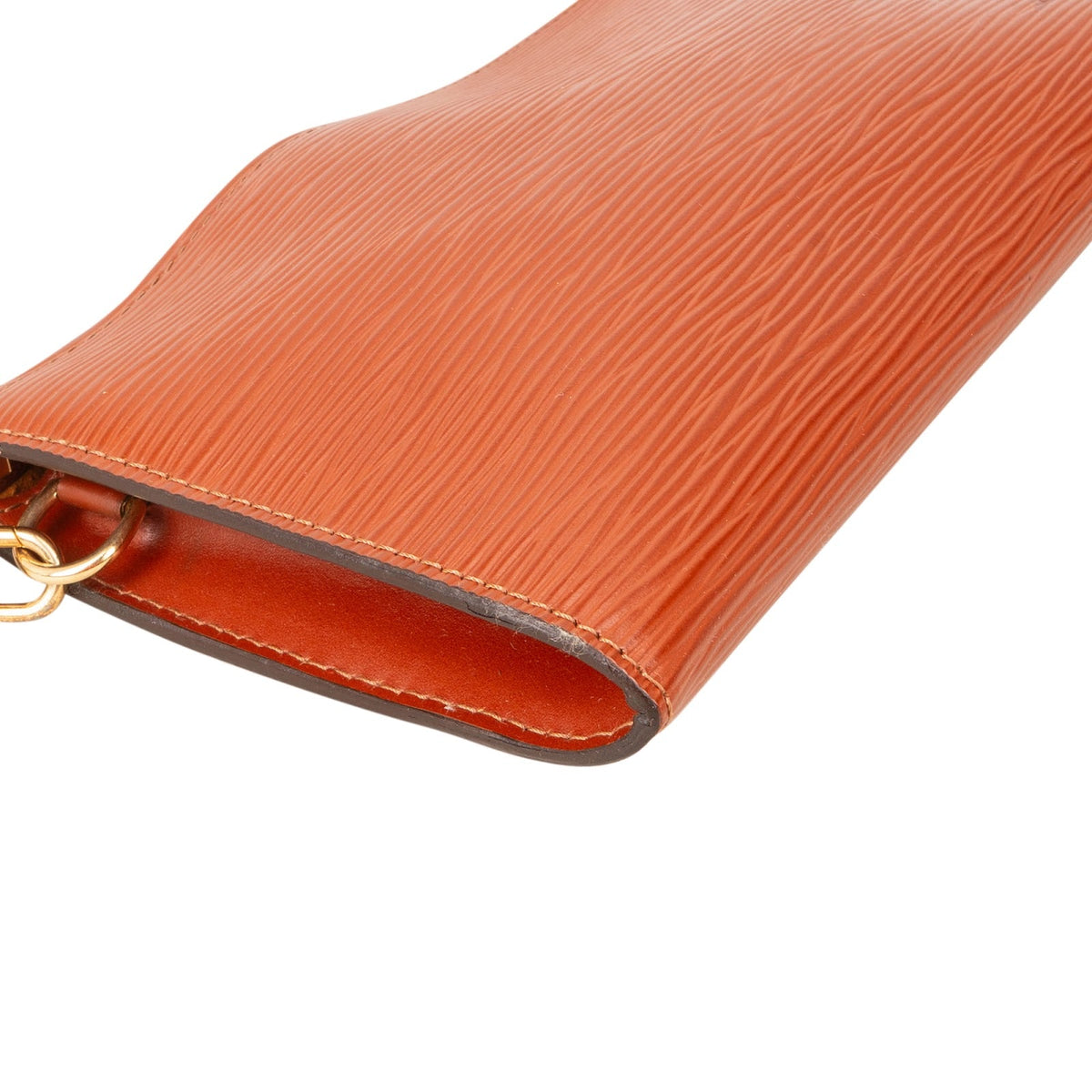 Louis Vuitton Cognac Epi Leren Pochette Accessoires Handtas