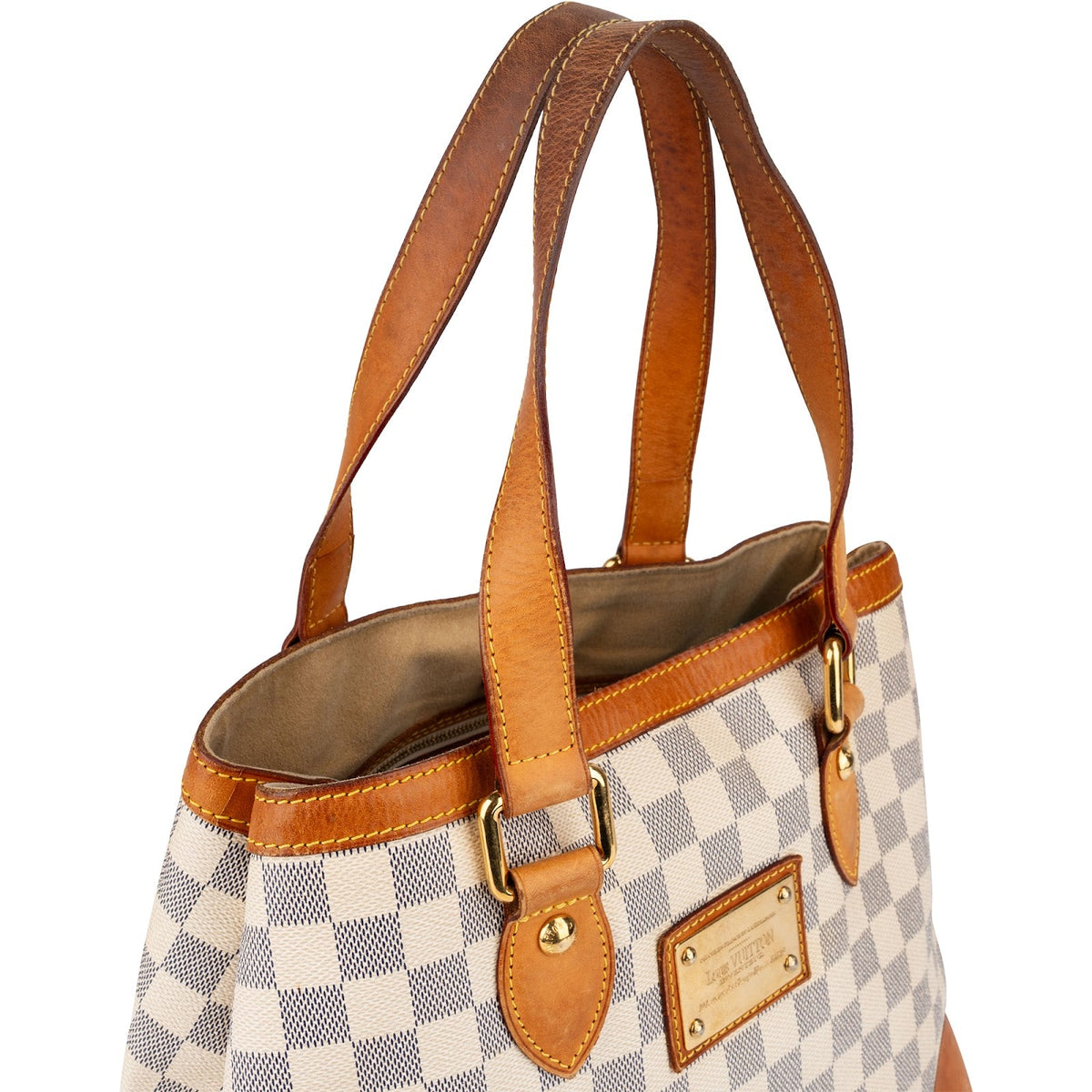 Louis Vuitton Hampstead PM aus Damier Azur Canvas – Ansicht 2