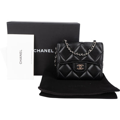 Chanel Quilted Lambskin CC Single Flap Wallet on Chain
