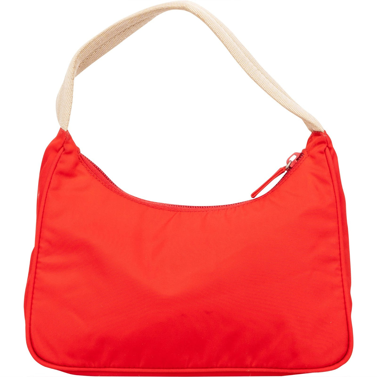 Prada Rot Nylon Tessuto Mini Triangle Handtasche, Bild 4 von 10