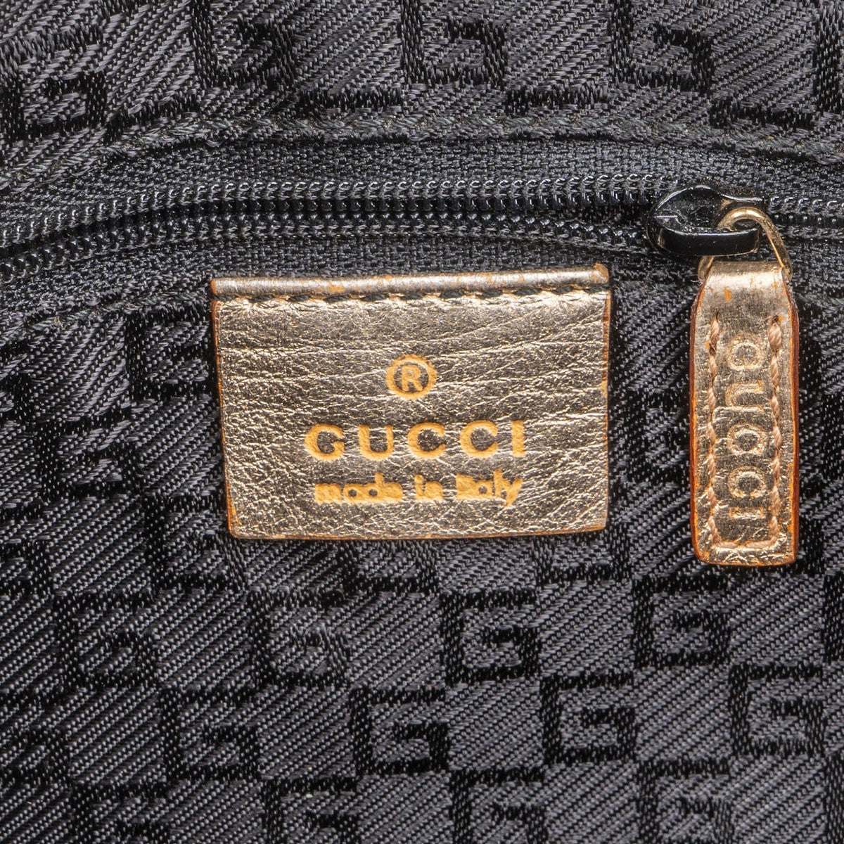 Gucci Golden Stoff Bamboo Jackie Schultertasche, Bild 10 von 11