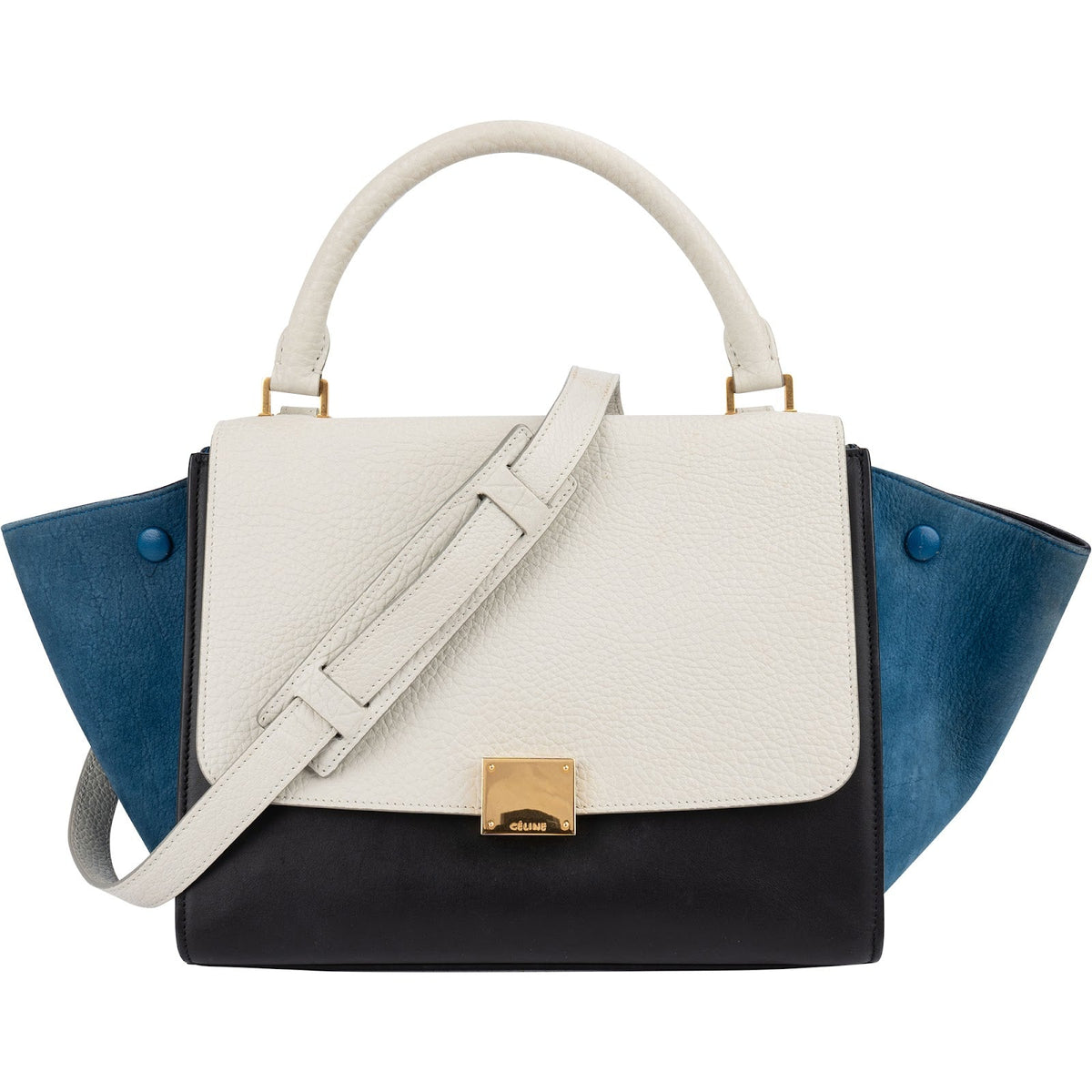 Sac à main Trapèze Céline en cuir tricolore