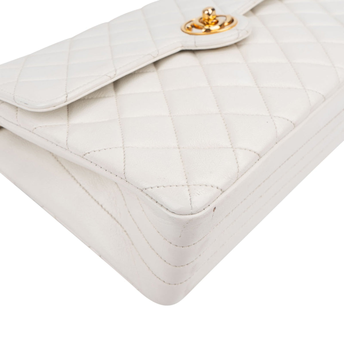 Chanel Quilted Lambskin 24K Gold Single Flap Crossbody Bag