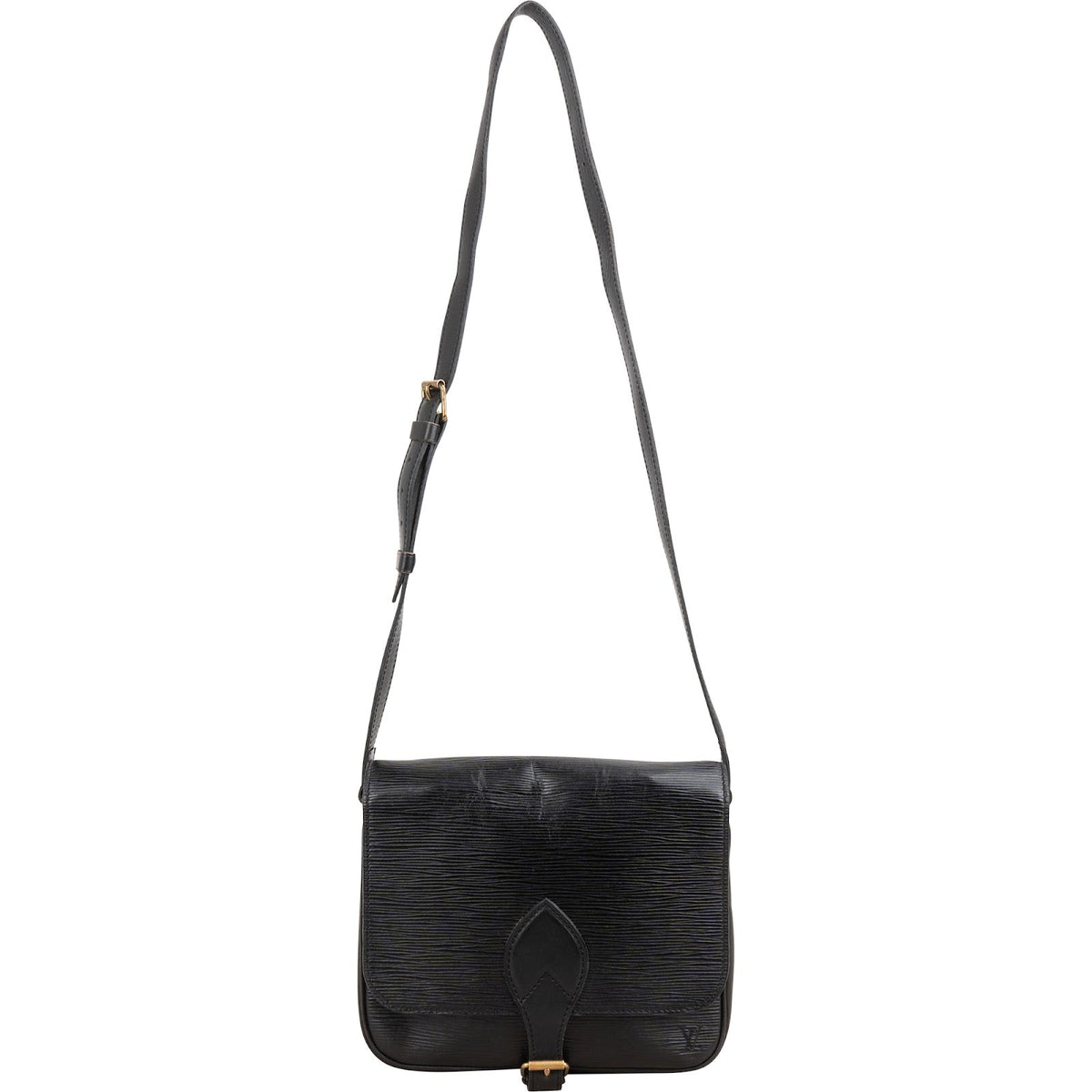 Louis Vuitton Cartouchiere MM aus schwarzem Epi-Leder – Ansicht 7