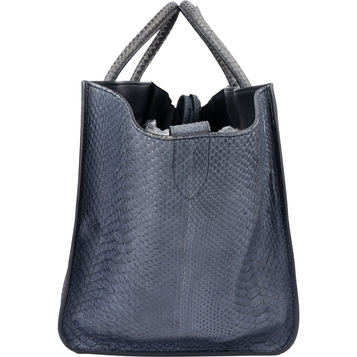 Celine Phantom aus blauem Pythonleder – Detailansicht 5