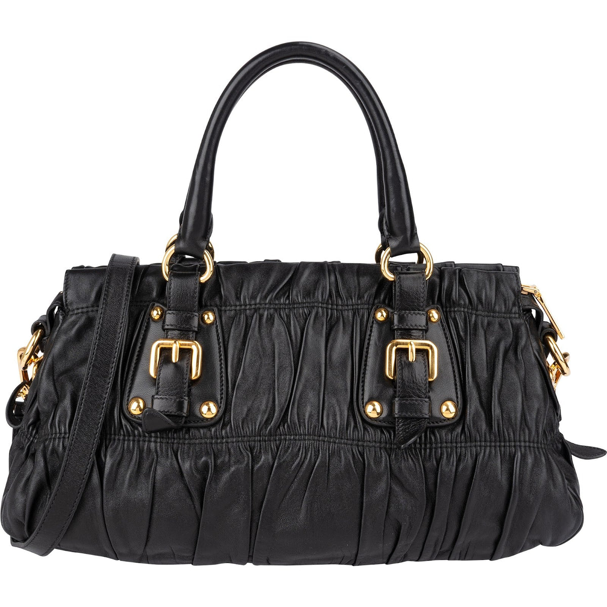 Prada Nappa Leder Gaufre Satchel Handtasche, Bild 5 von 12