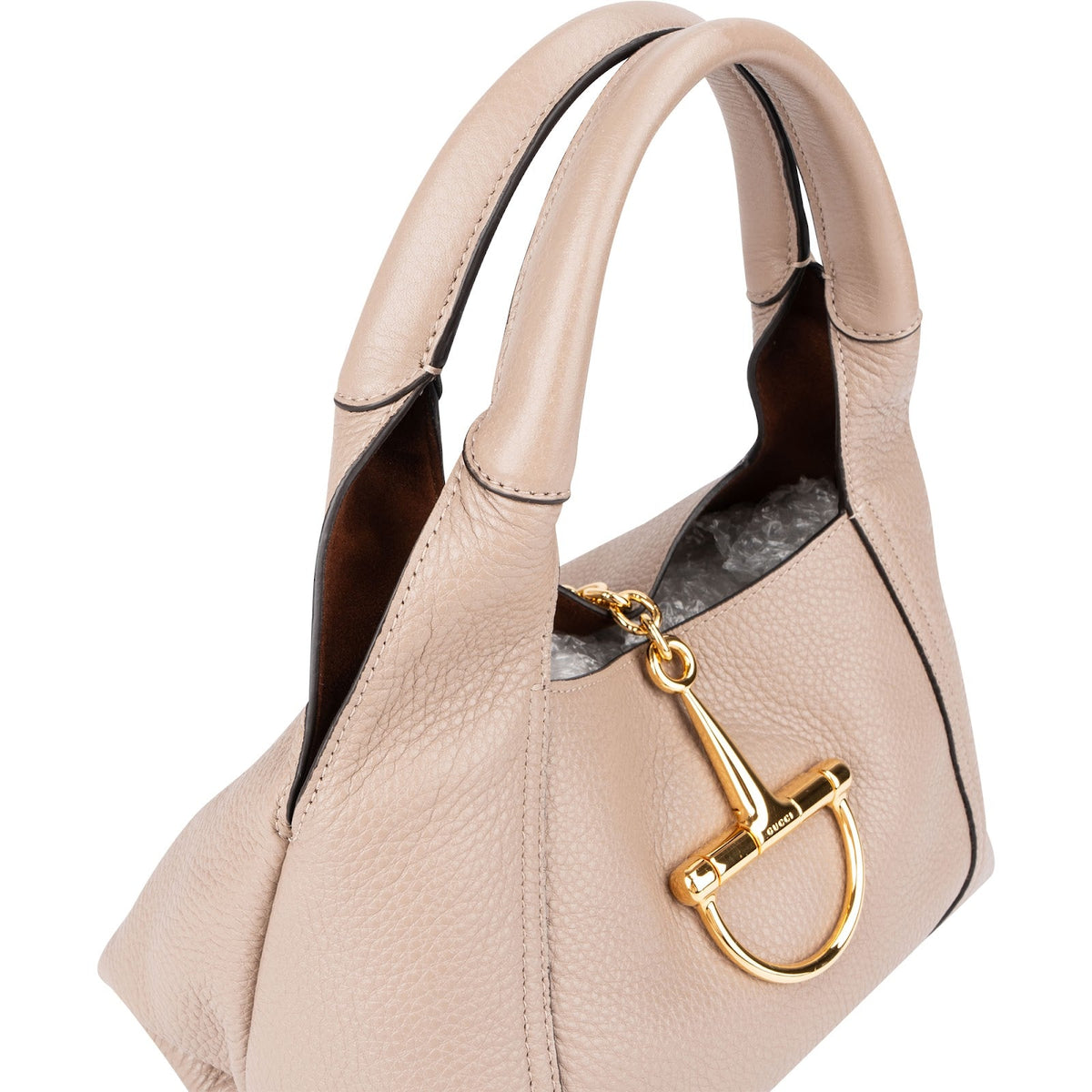 Gucci genarbtes Leder Horsebit 1955 Small Tote, Bild 3 von 11