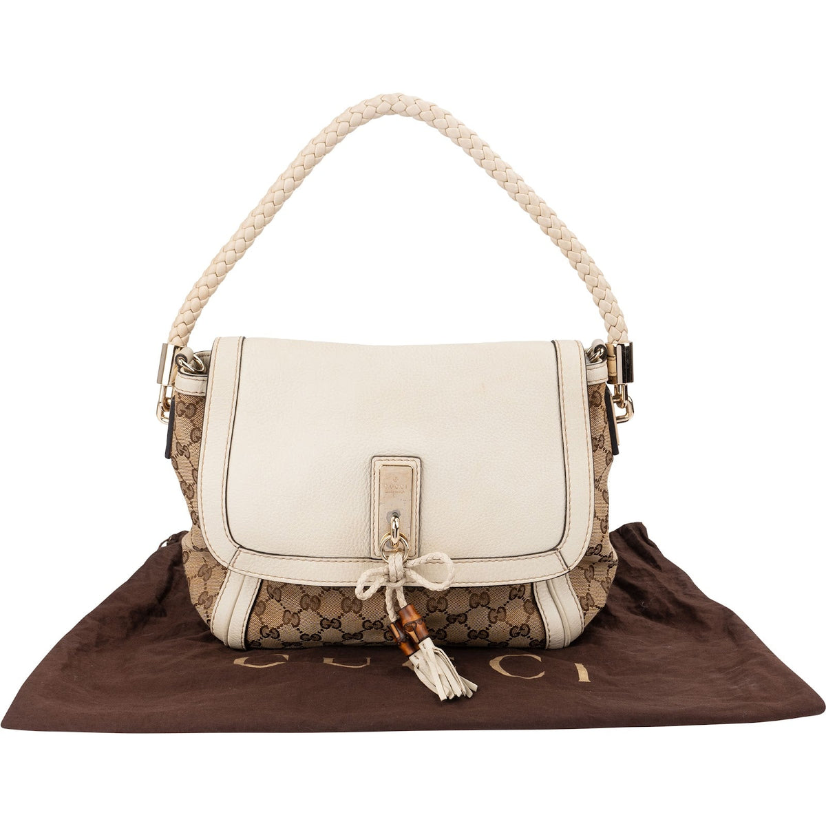Gucci Monogram GG Canvas Bella Flap Shoulder Bag