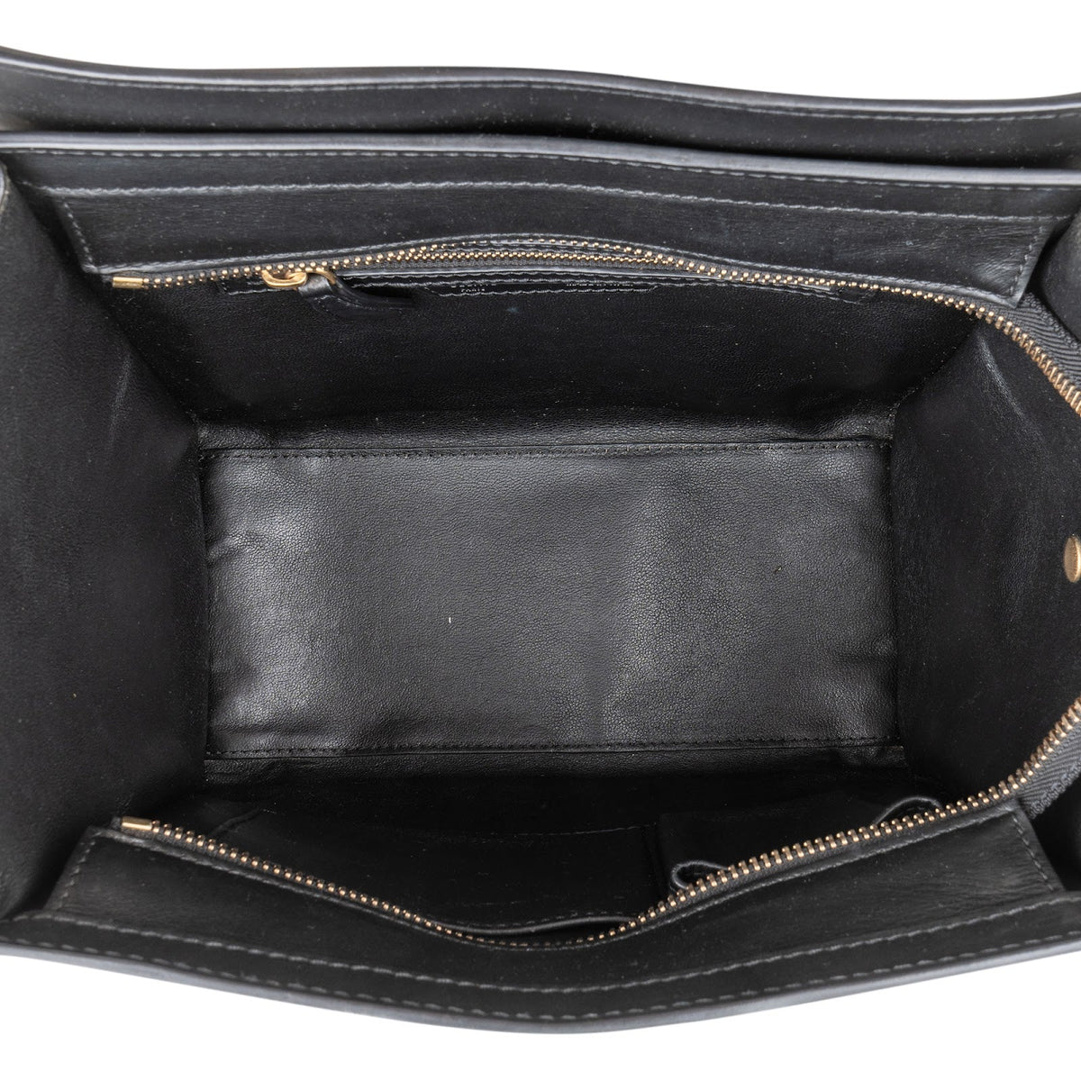 Céline Black Leather Luggage Handbag