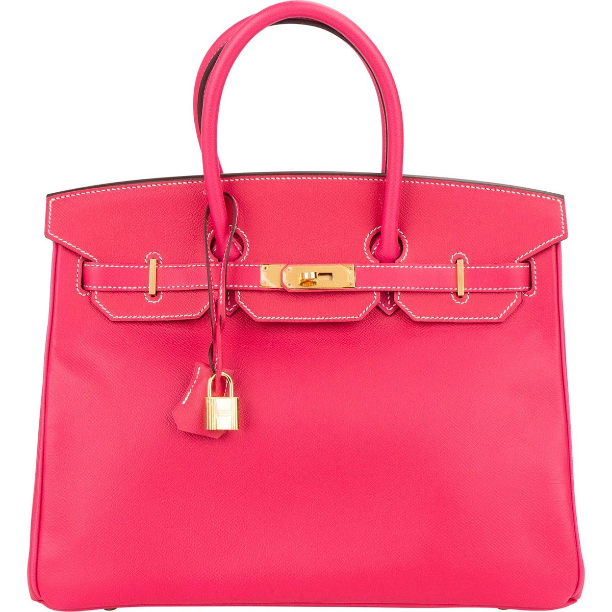 Bolso Hermès Birkin 35 de piel Epsom en color Rose Tyrien